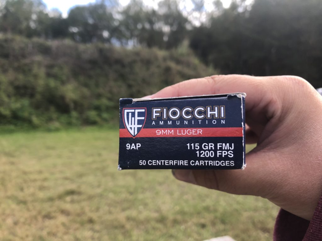 factory pistol ammunition Fiocchi 115 grain ammunition