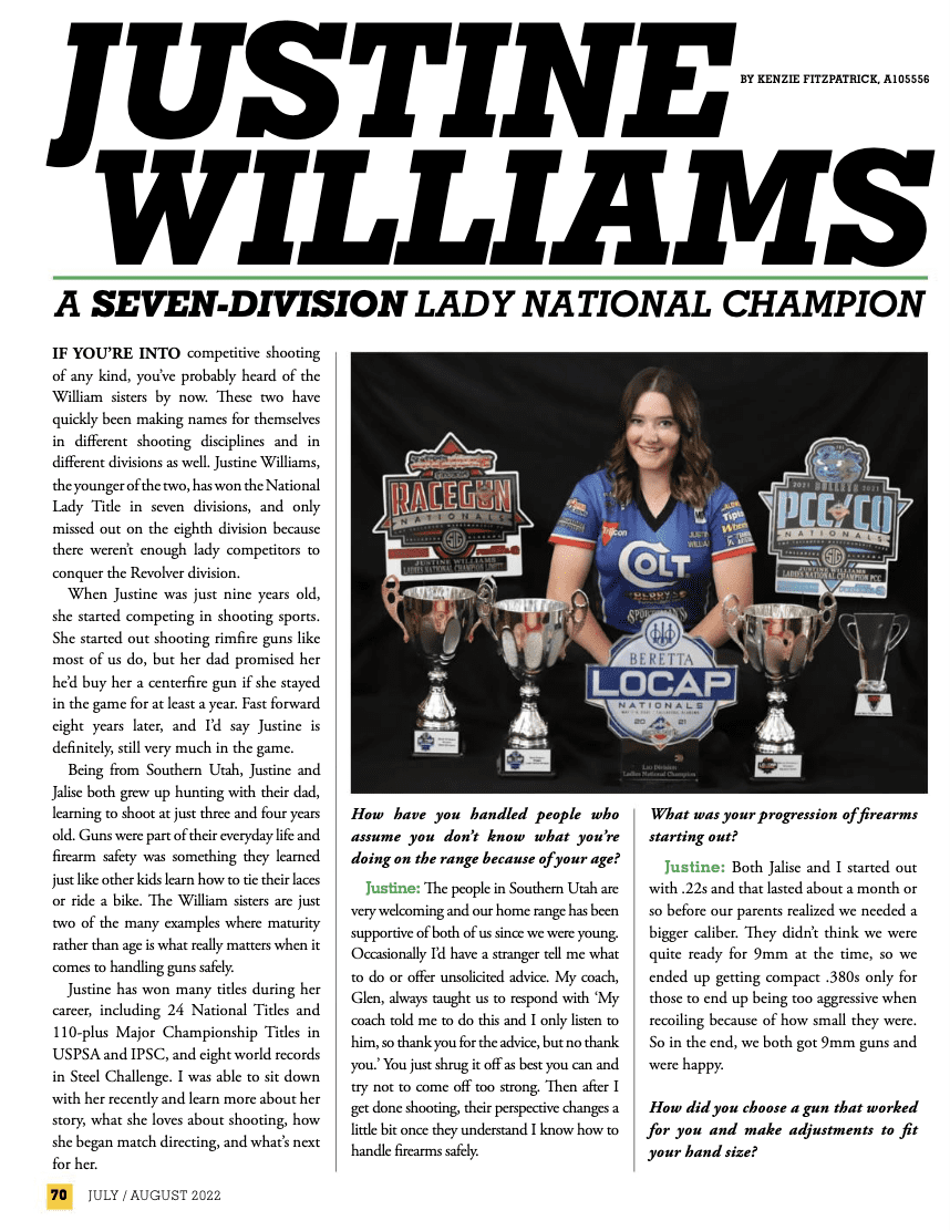 Justine Williams – A Seven-Division Lady National Champion
