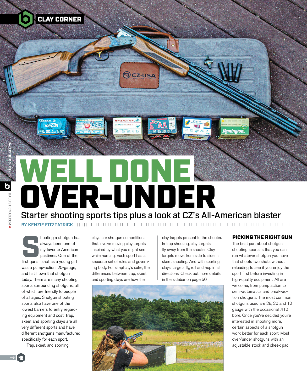 Well Done Over-Under: Starter shooting sports tips plus a look at CZ’s All-American Blaster